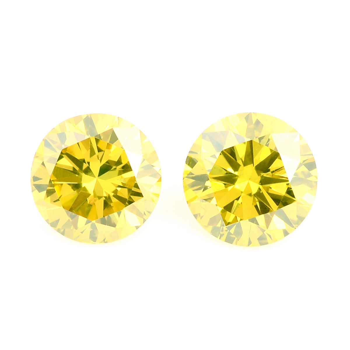 0.41 Yellow Diamond Round Loose Gemstone