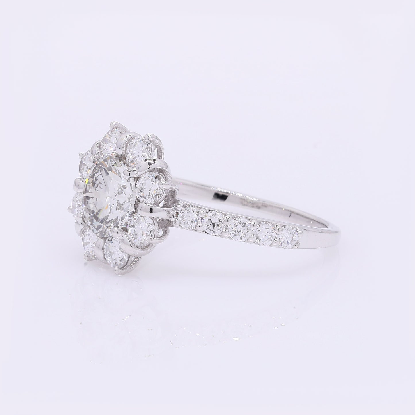 2.03 Carats Lab Grown Diamond 14K Gold Ring
