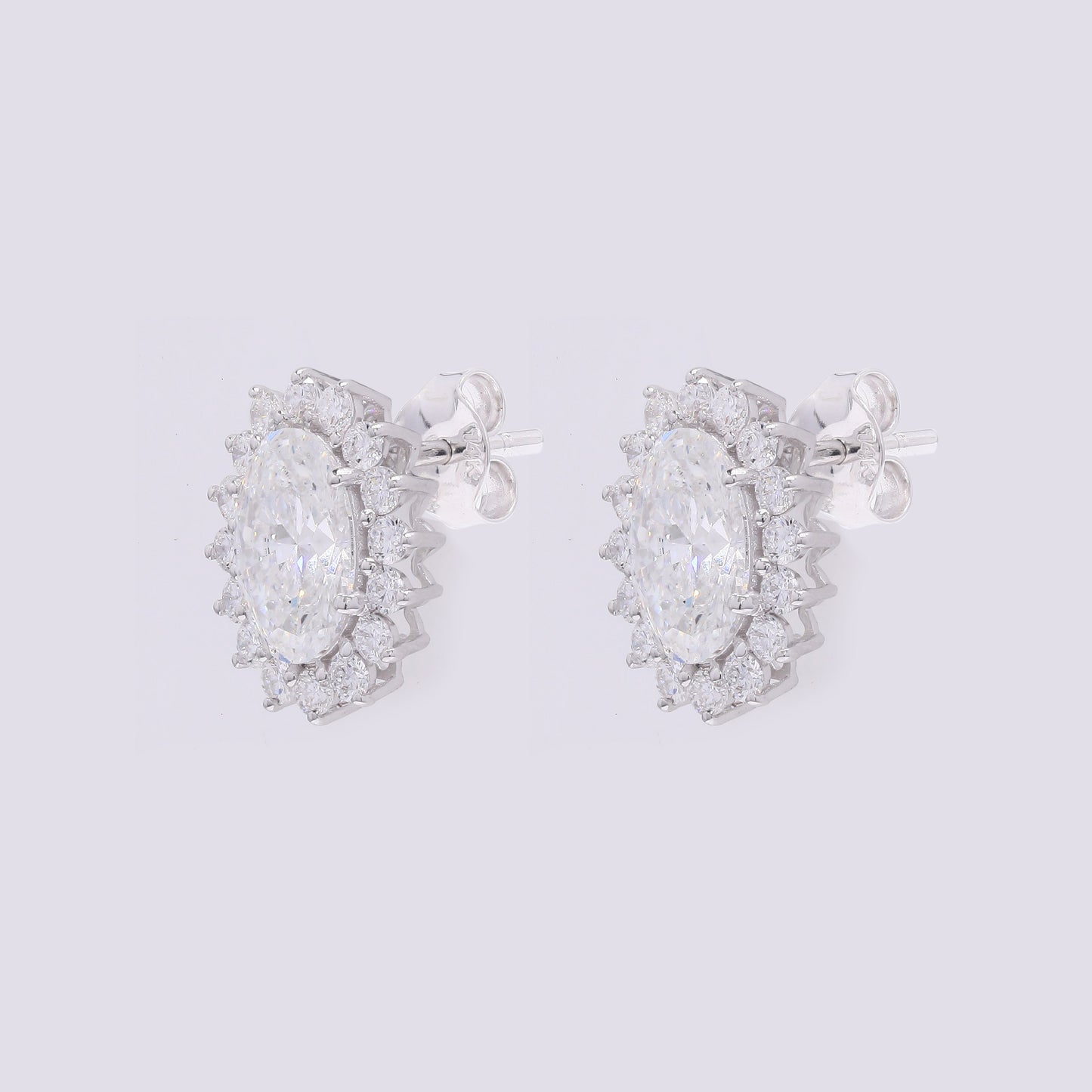 3.62 Carats Lab Grown Diamond 14K Gold Earrings