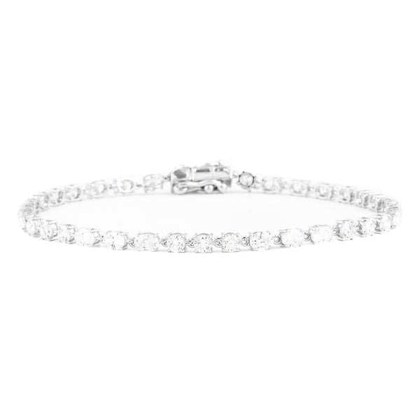 4.37 Carats Lab Grown Diamond 14K Gold Bracelet