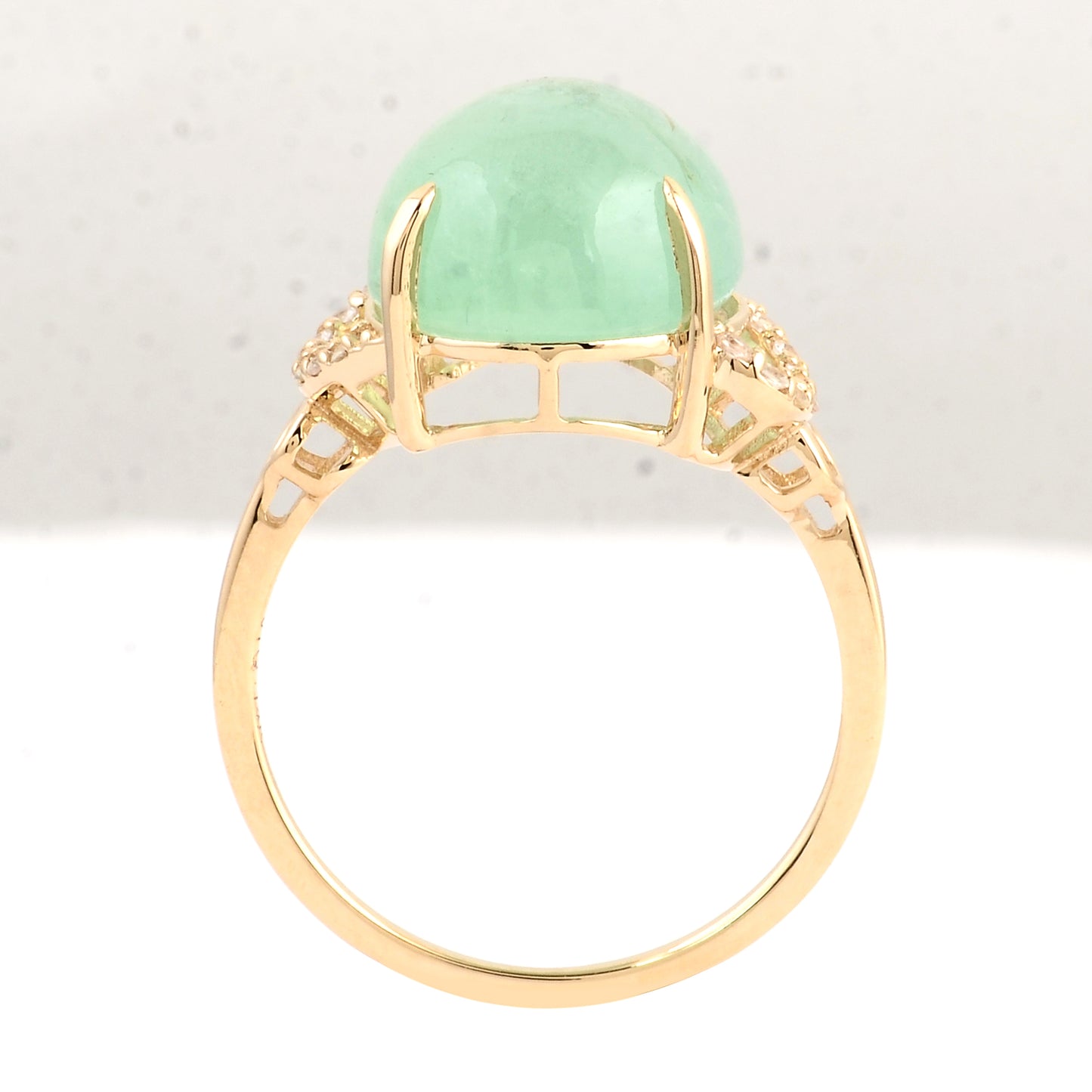 8.55 Ct Oval Emerald 14K Gold Ring