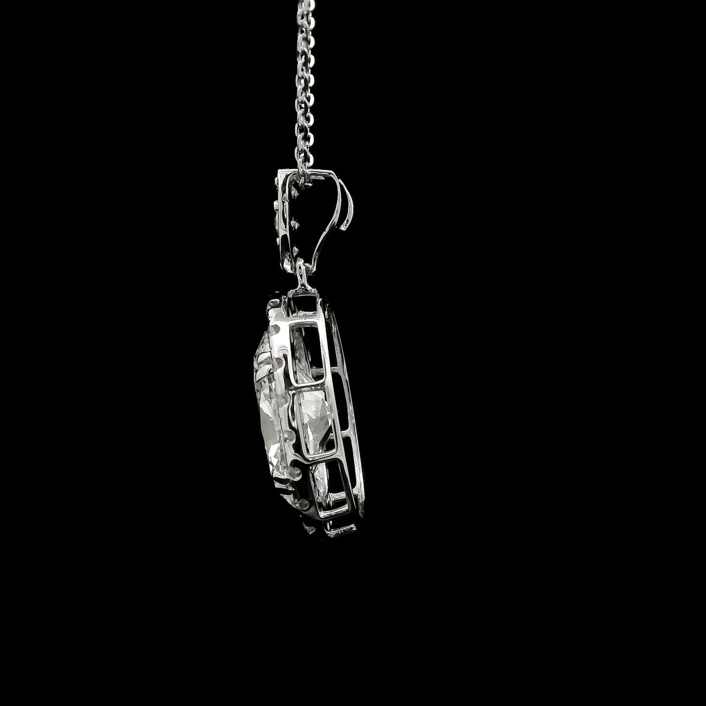 3.15 Carats Lab Grown Diamond 14K Gold Pendant