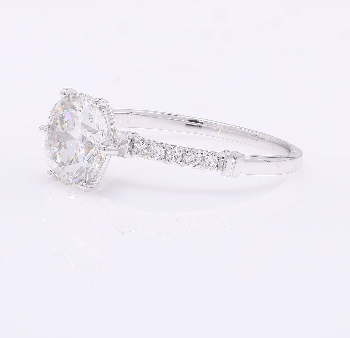 2.20 Carats Lab Grown Diamond 14K Gold Ring