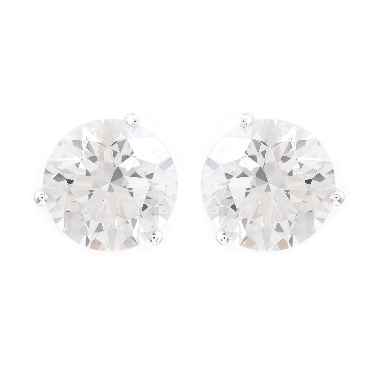 5.15 Carats Lab Grown Diamond 14K Gold Earrings