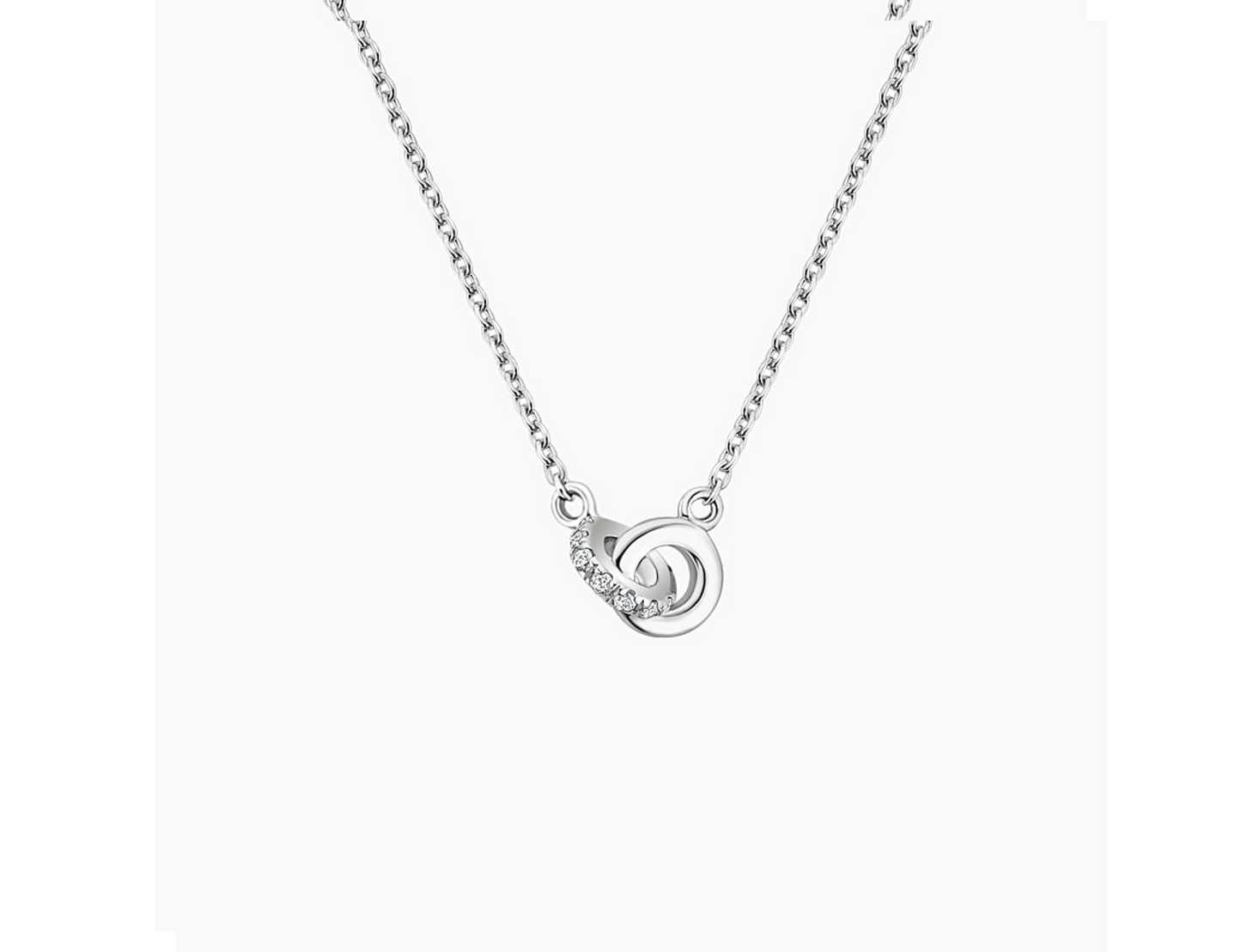 Diamond Solidarity Pendant Resilient Unity in Silver 1/10 ctw