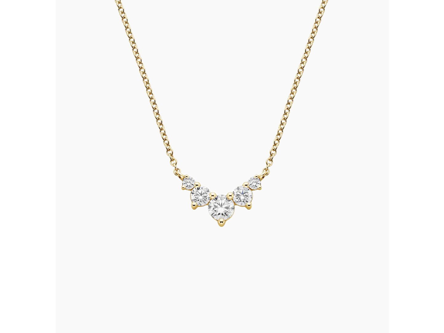 Chic Elegance 18K Yellow Gold Lab Diamond Pendant 1/3 ctw with Adjustable Chain