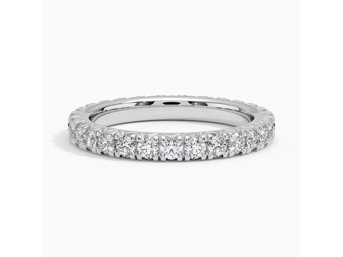 Sparkling Serenity 1 ctw French Pavé Lab Diamond Eternity Band