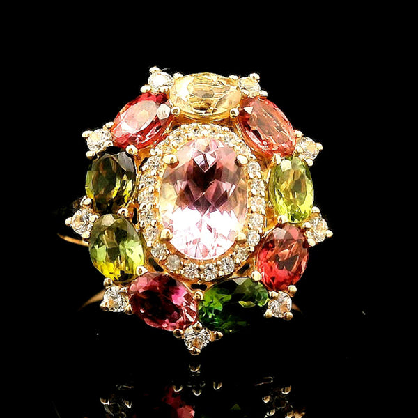 2.69 Ct Oval Tourmaline 14K Gold Ring