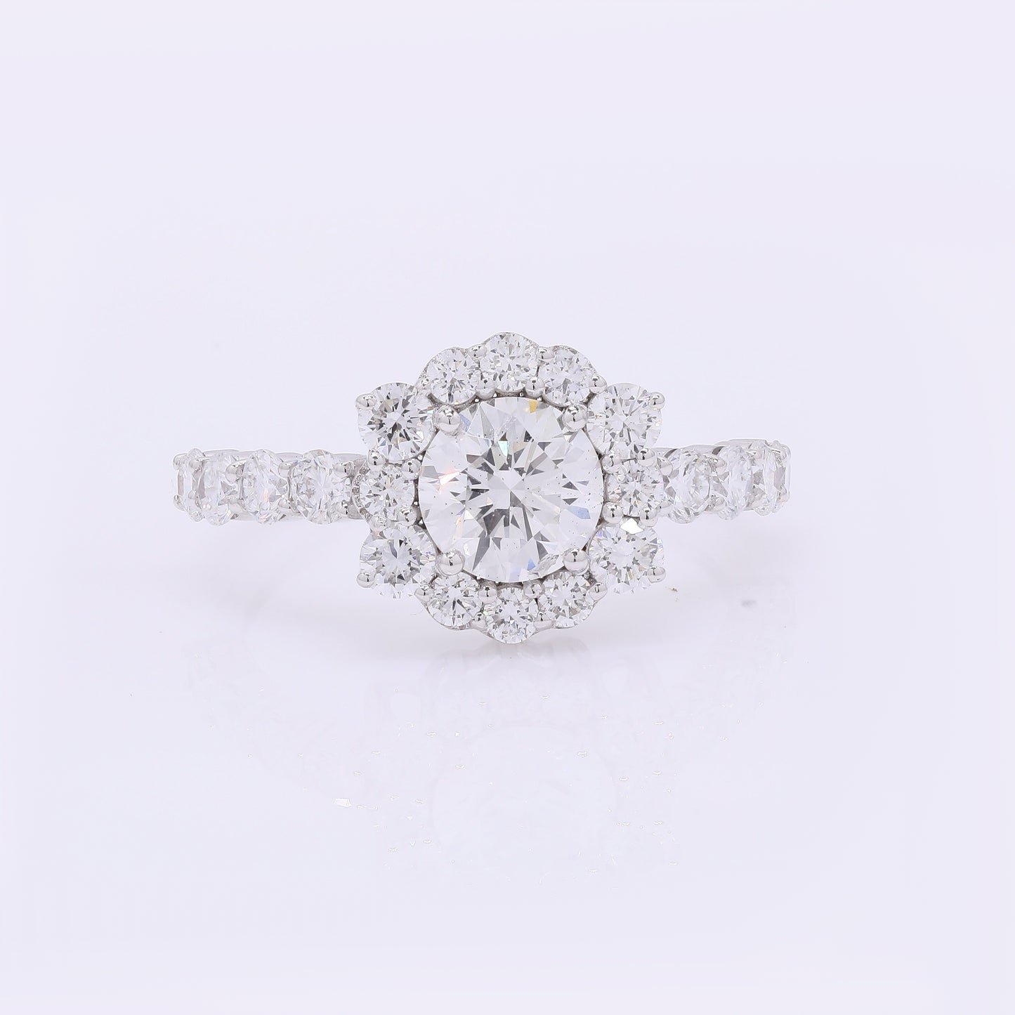 2.21 Carats Lab Grown Diamond 14K Gold Ring