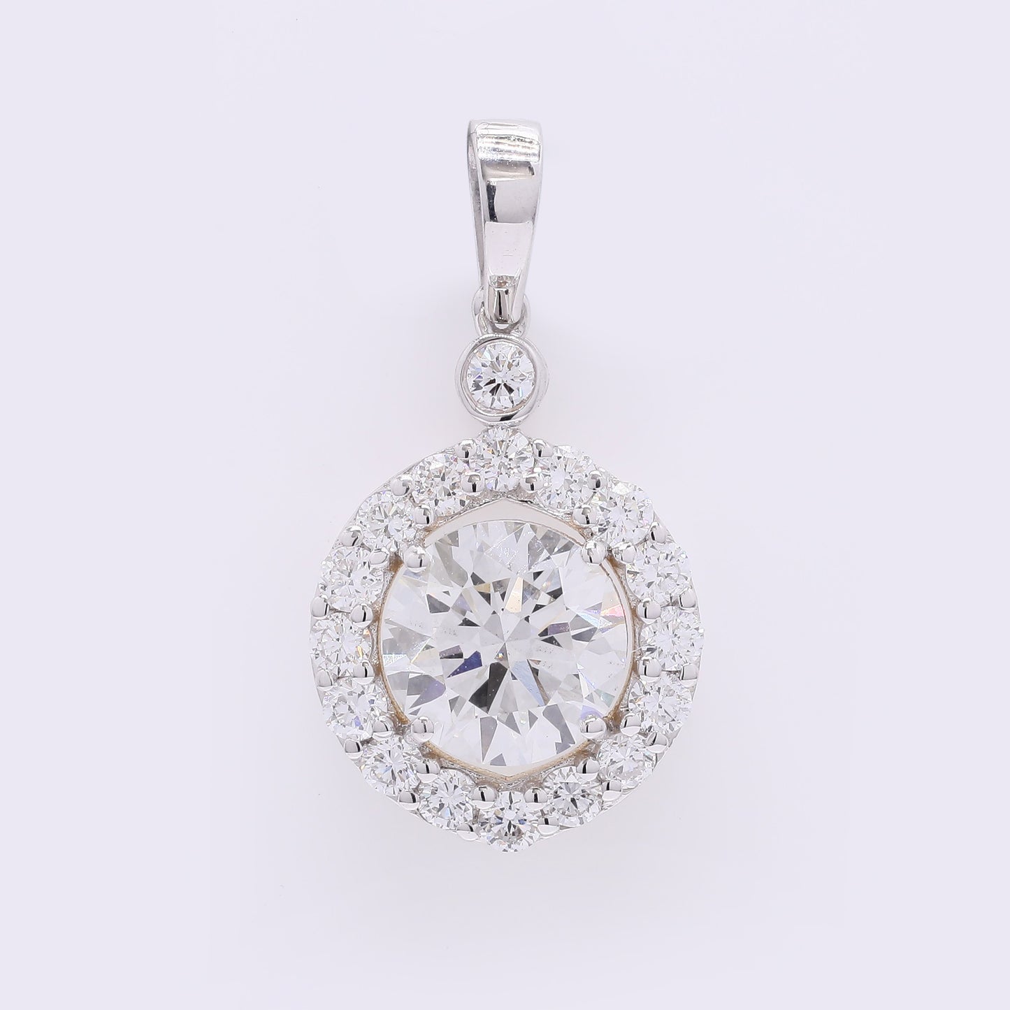 2.19 Carats Lab Grown Diamond 14K Gold Pendant