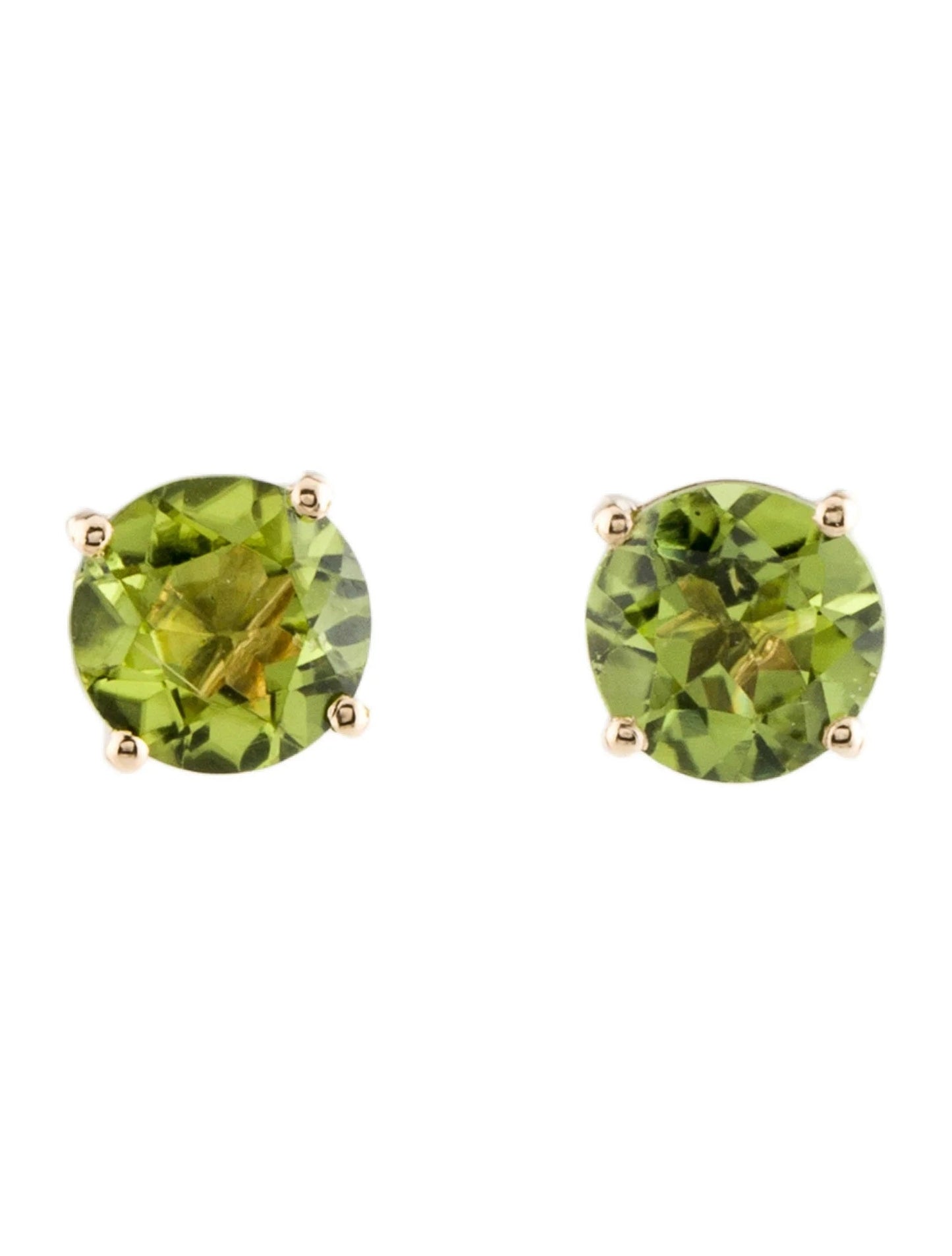 14K Peridot Stud Earrings