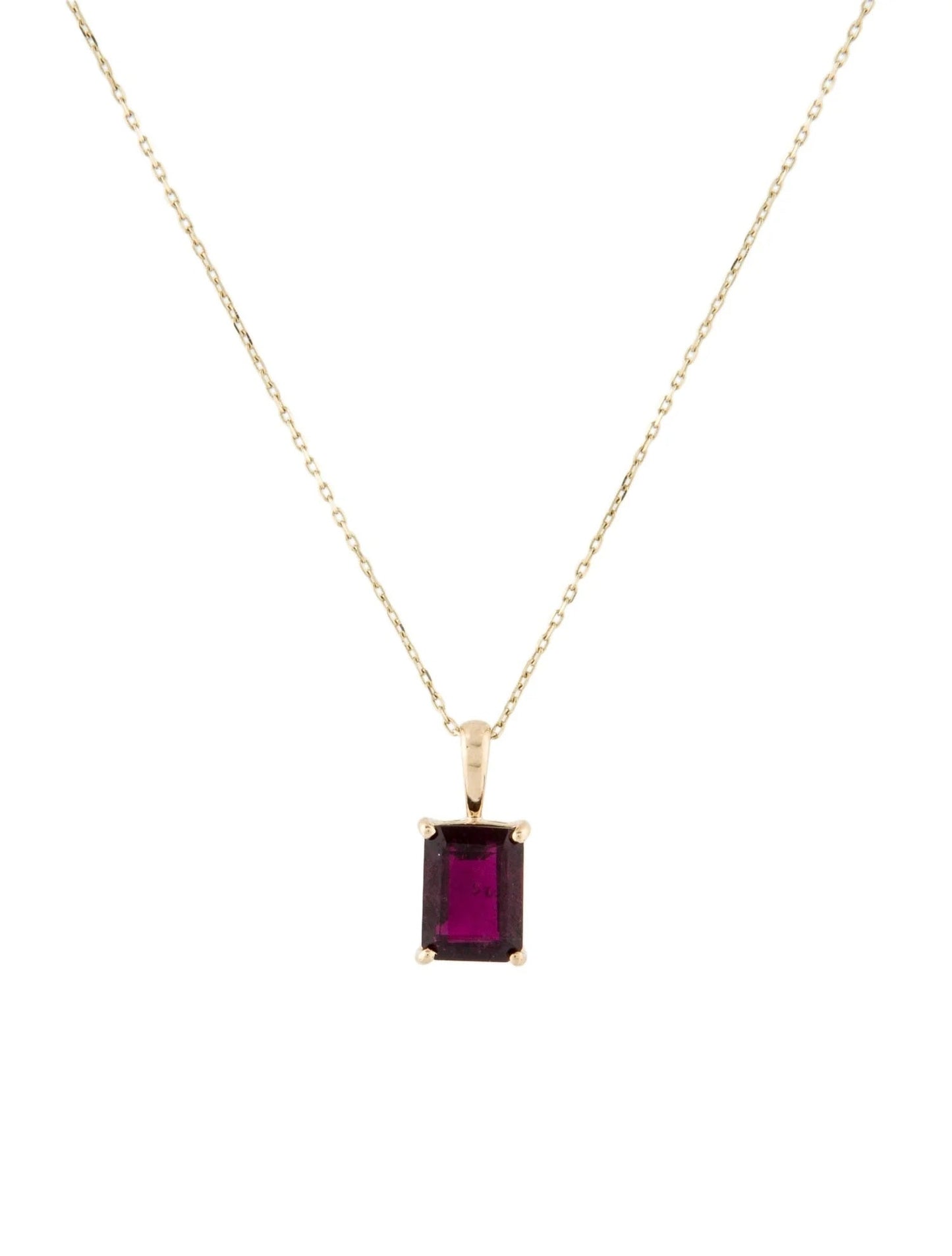 14K 1.45ct Tourmaline Pendant Necklace