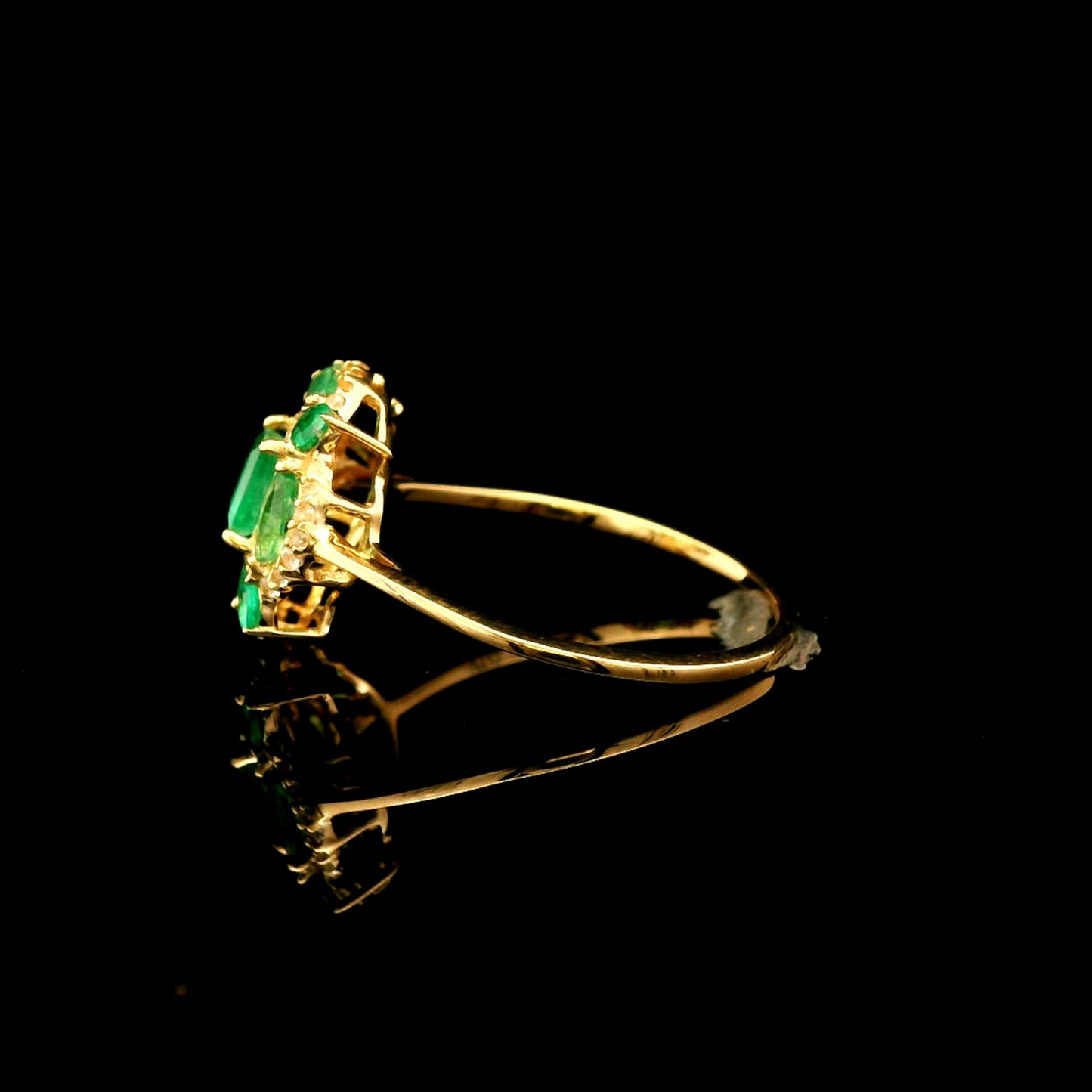 0.86 Ct Square Emerald 14K Gold Ring