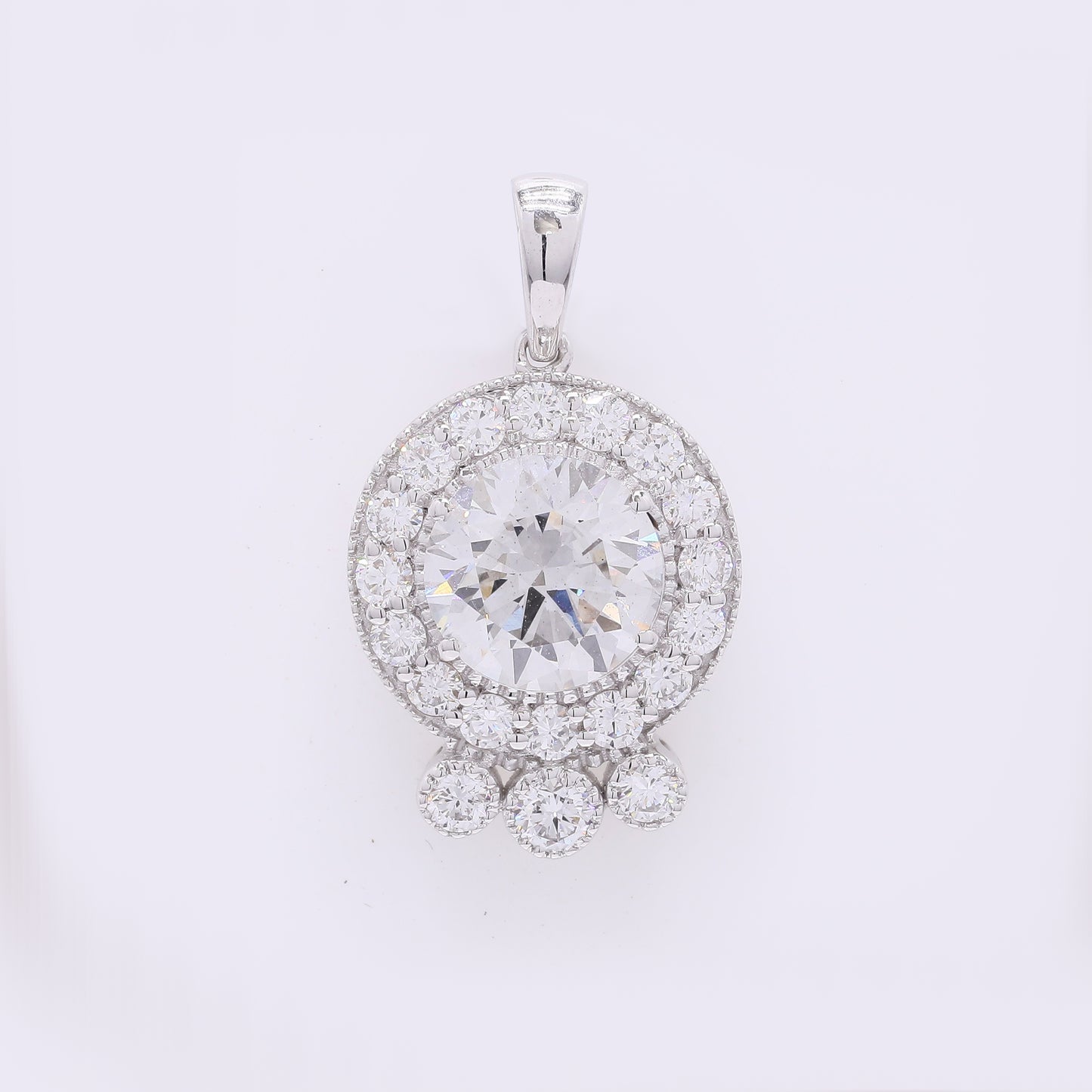 2.32 Carats Lab Grown Diamond 14K Gold Pendant