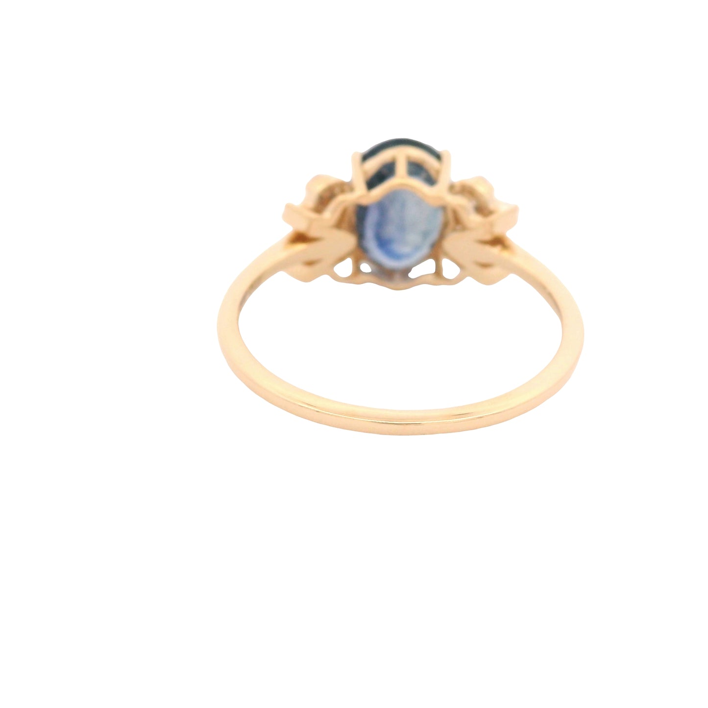 2.55 Ct Oval Sapphire 14K Gold Ring