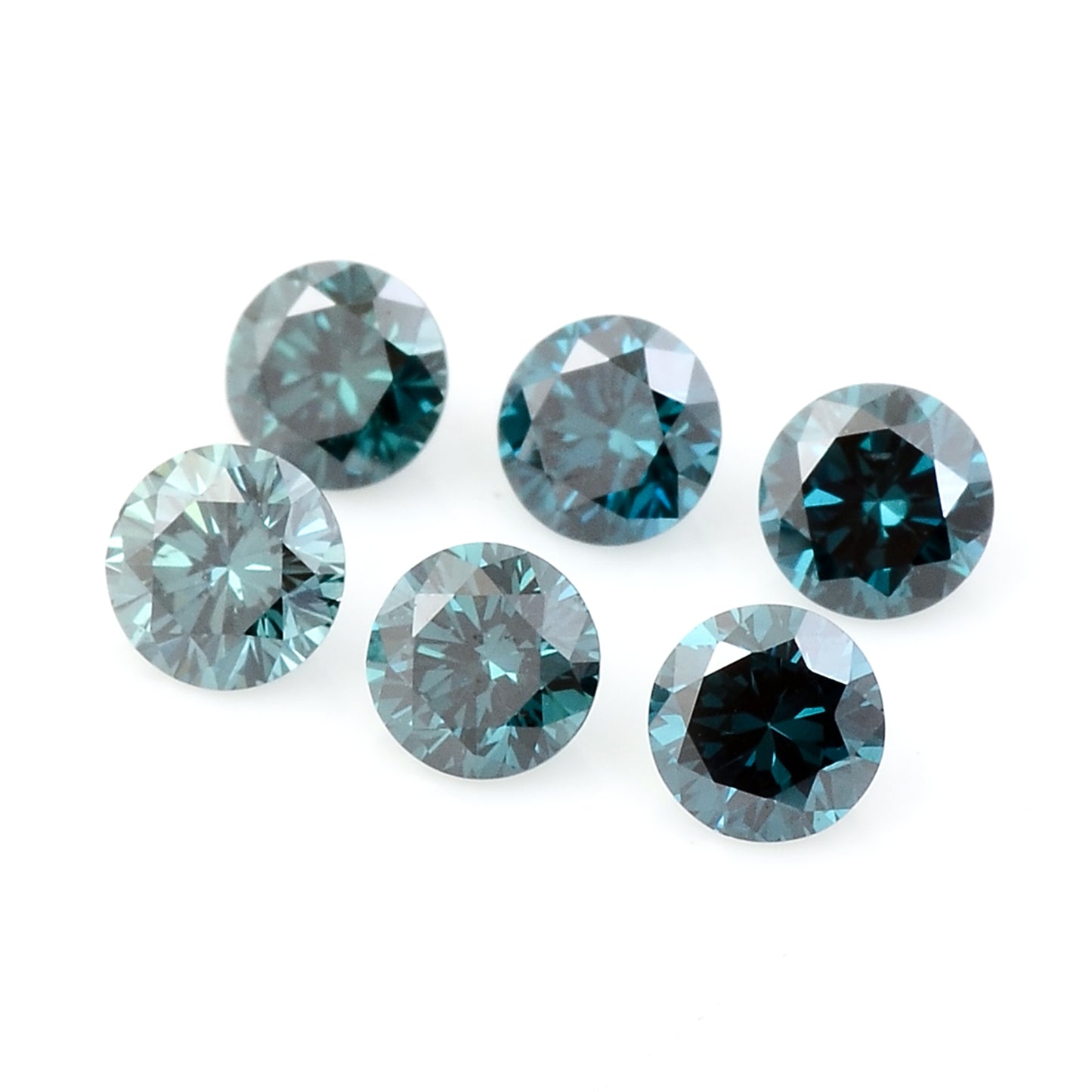 0.54 Blue Diamond Round Loose Gemstone