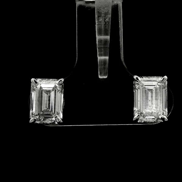 2.75 Carats Lab Grown Diamond 14K Gold Earrings