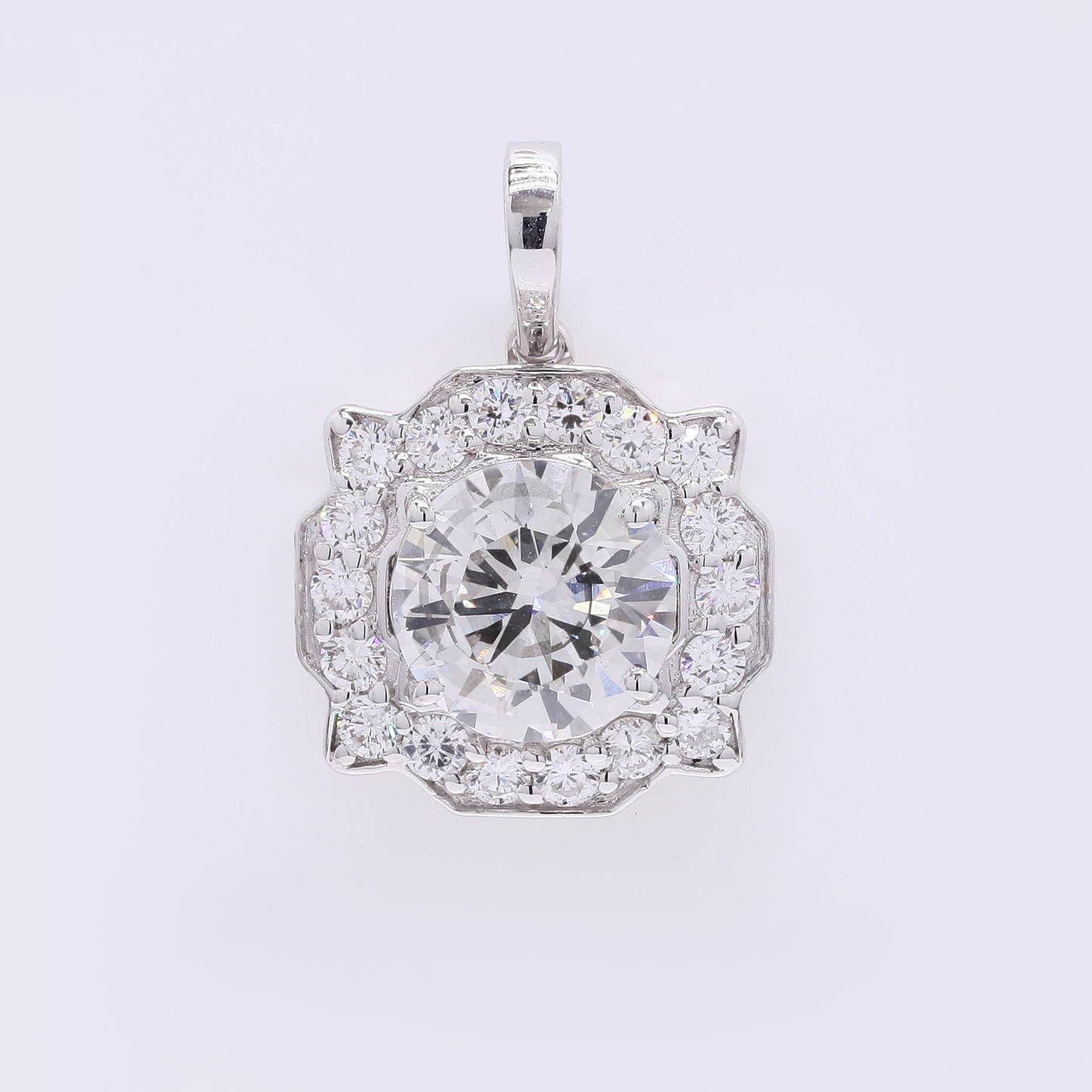 2.27 Carats Lab Grown Diamond 14K Gold Pendant
