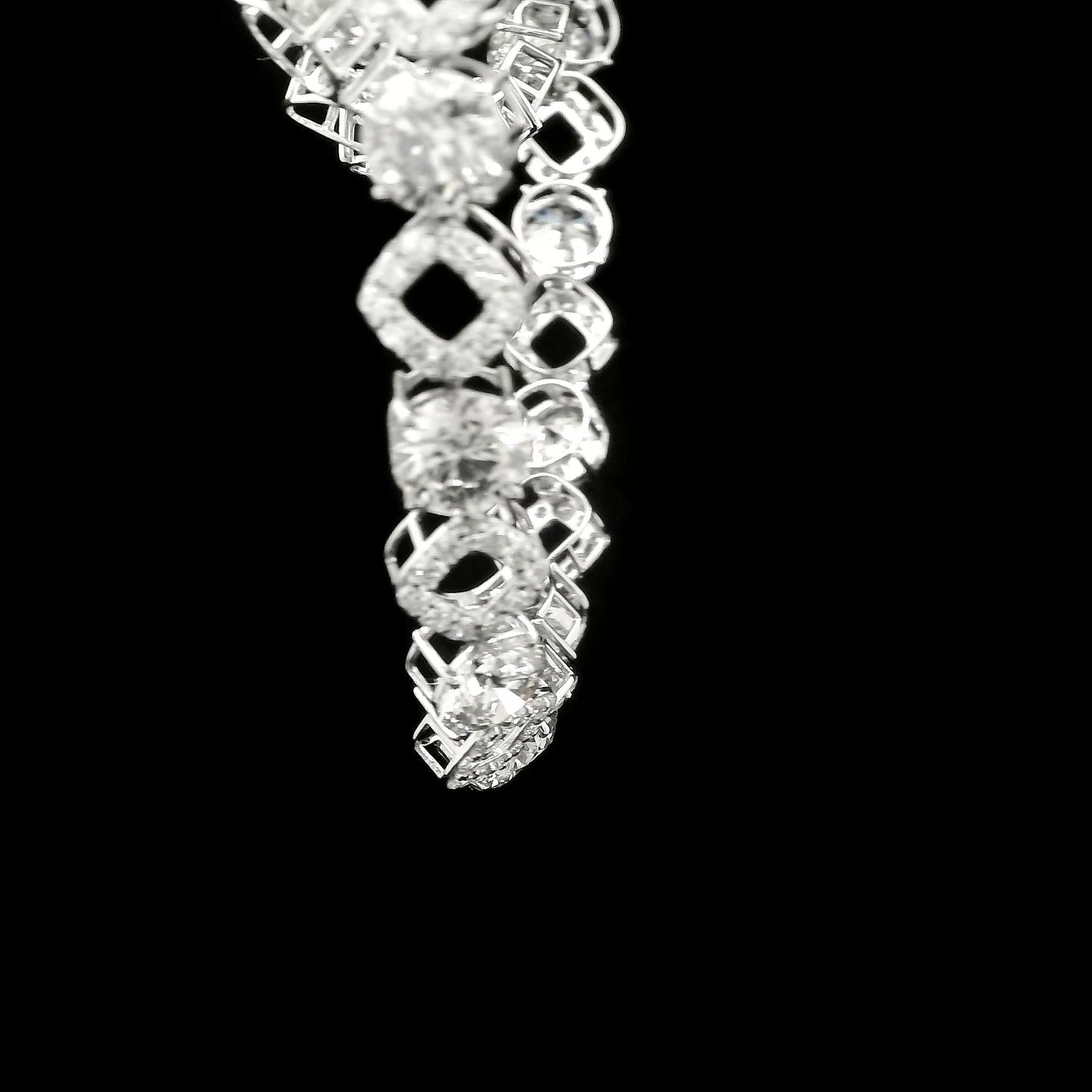 46.67 Ct Round Lab Grown Diamond 14K Gold Necklace