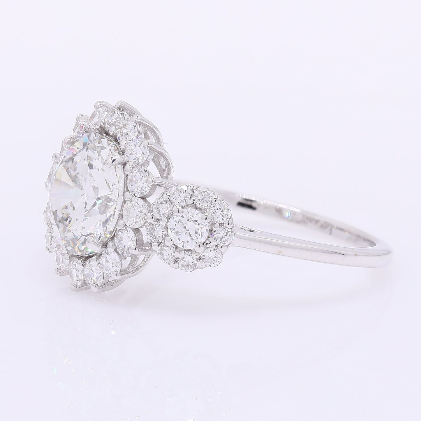 2.87 Carats Lab Grown Diamond 14K Gold Ring