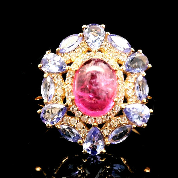 2.56 Ct Oval Tourmaline 14K Gold Ring