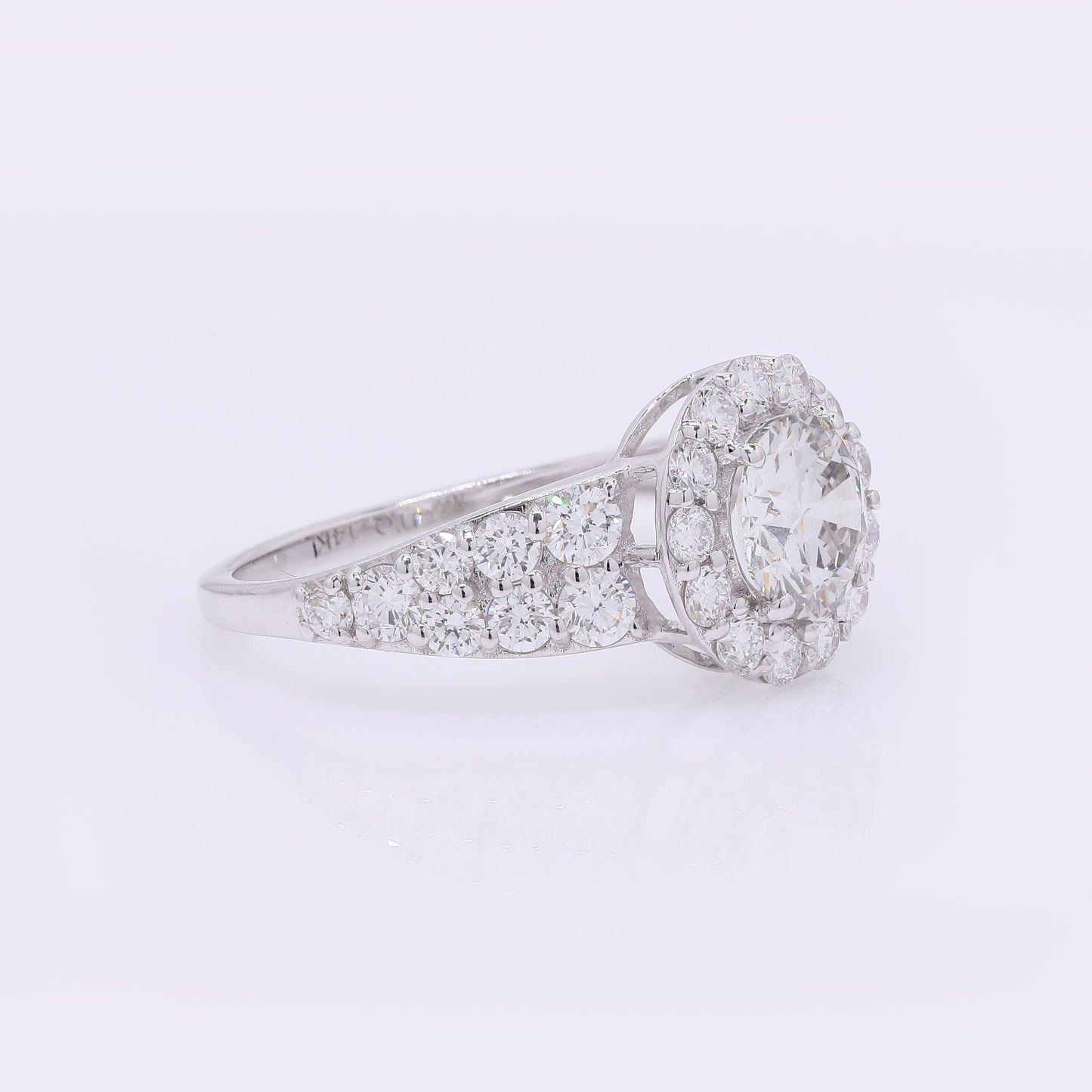 2.14 Carats Lab Grown Diamond 14K Gold Ring