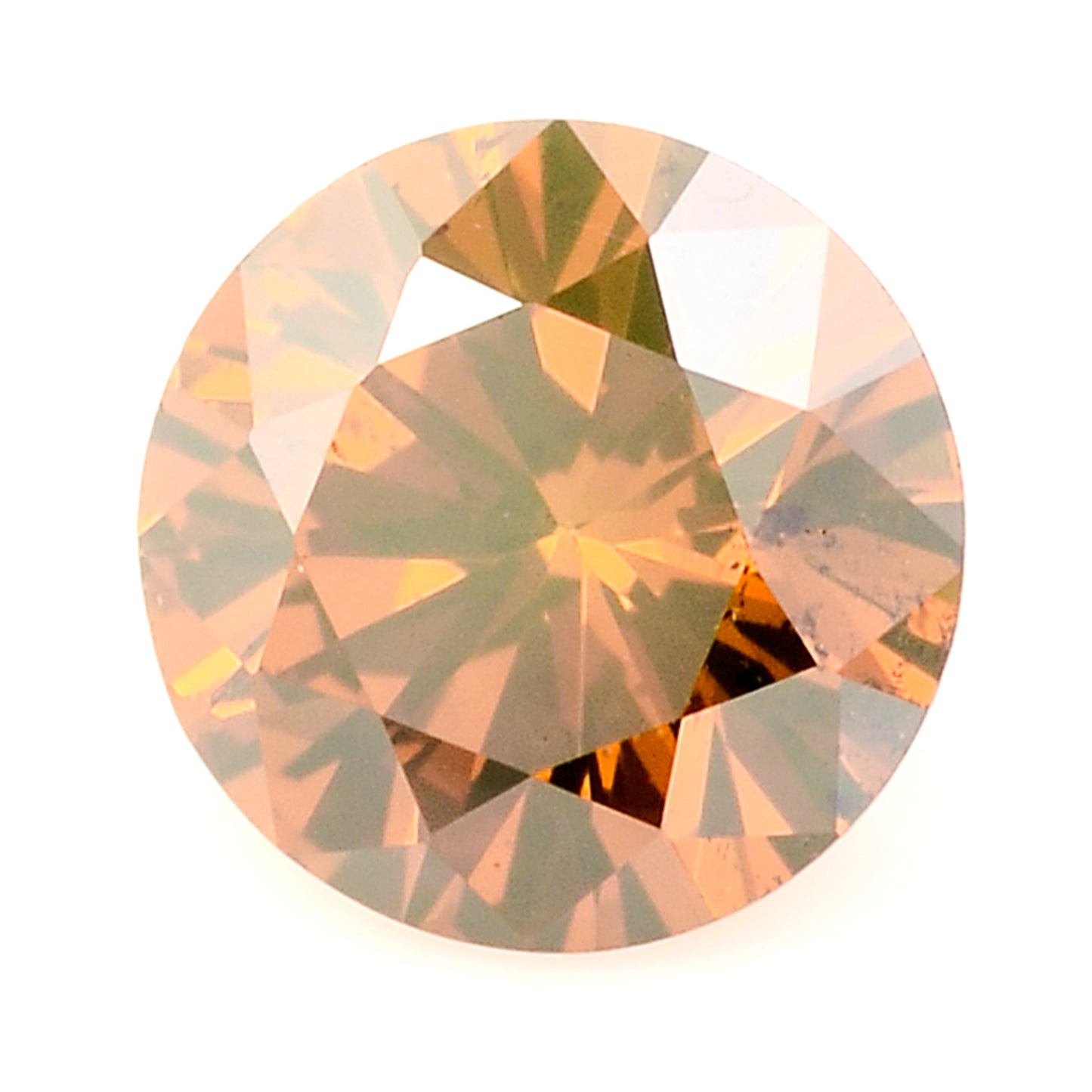 0.26 Red Diamond Round Loose Gemstone