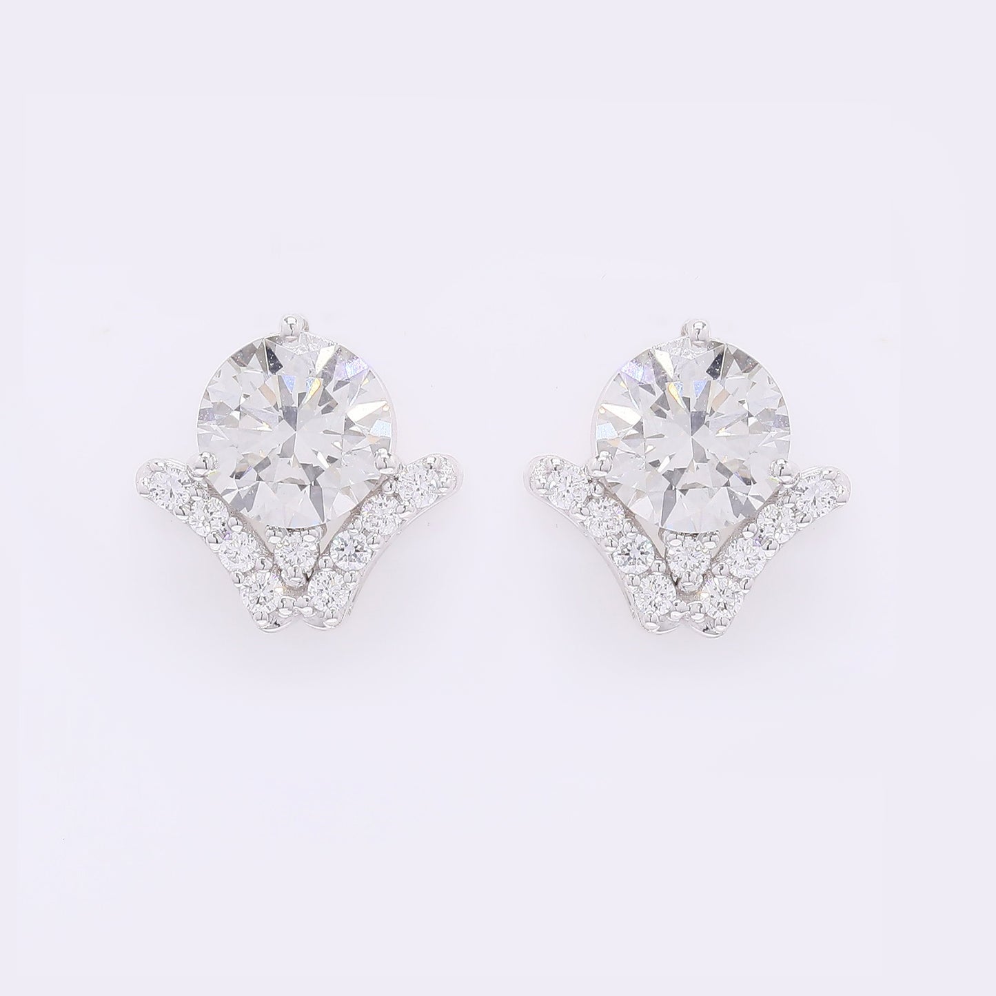 2.51 Carats Lab Grown Diamond 14K Gold Earrings