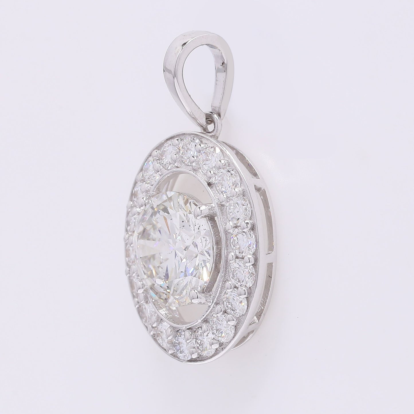 2.07 Carats Lab Grown Diamond 14K Gold Pendant