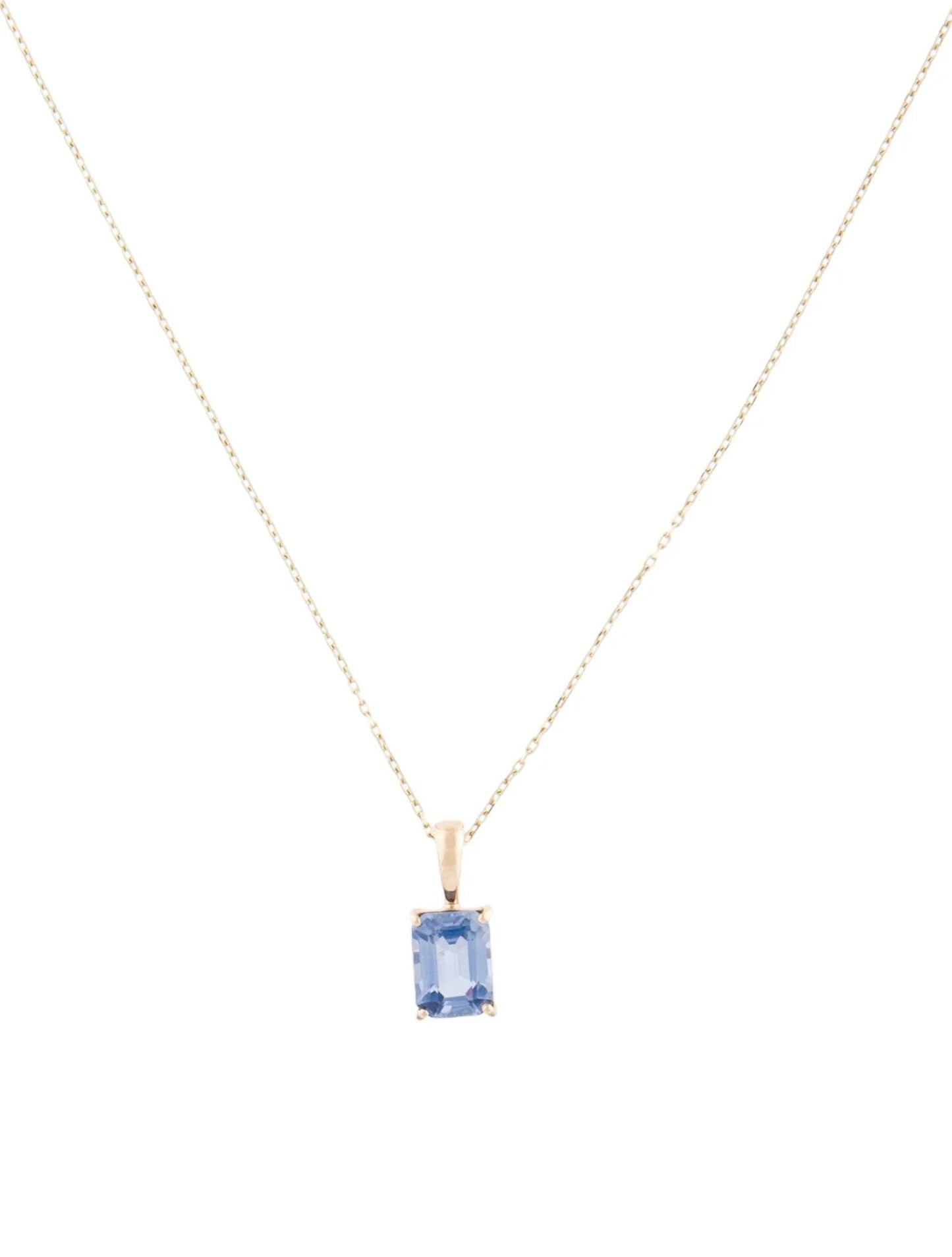 14K 1.14ct Sapphire Pendant Necklace