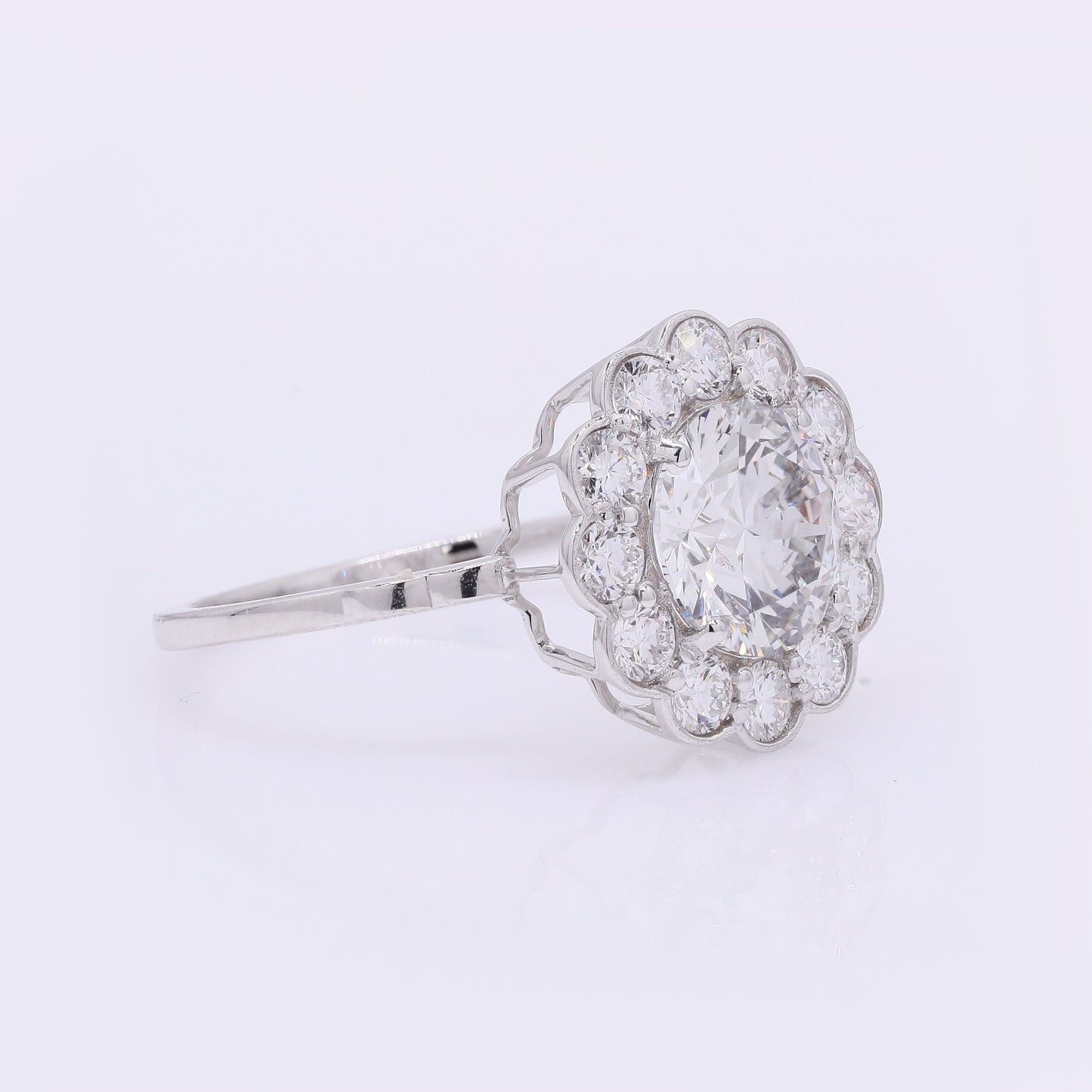 2.85 Carats Lab Grown Diamond 14K Gold Ring