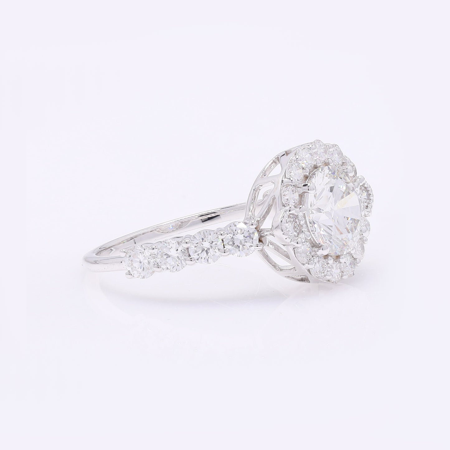 2.03 Carats Lab Grown Diamond 14K Gold Ring