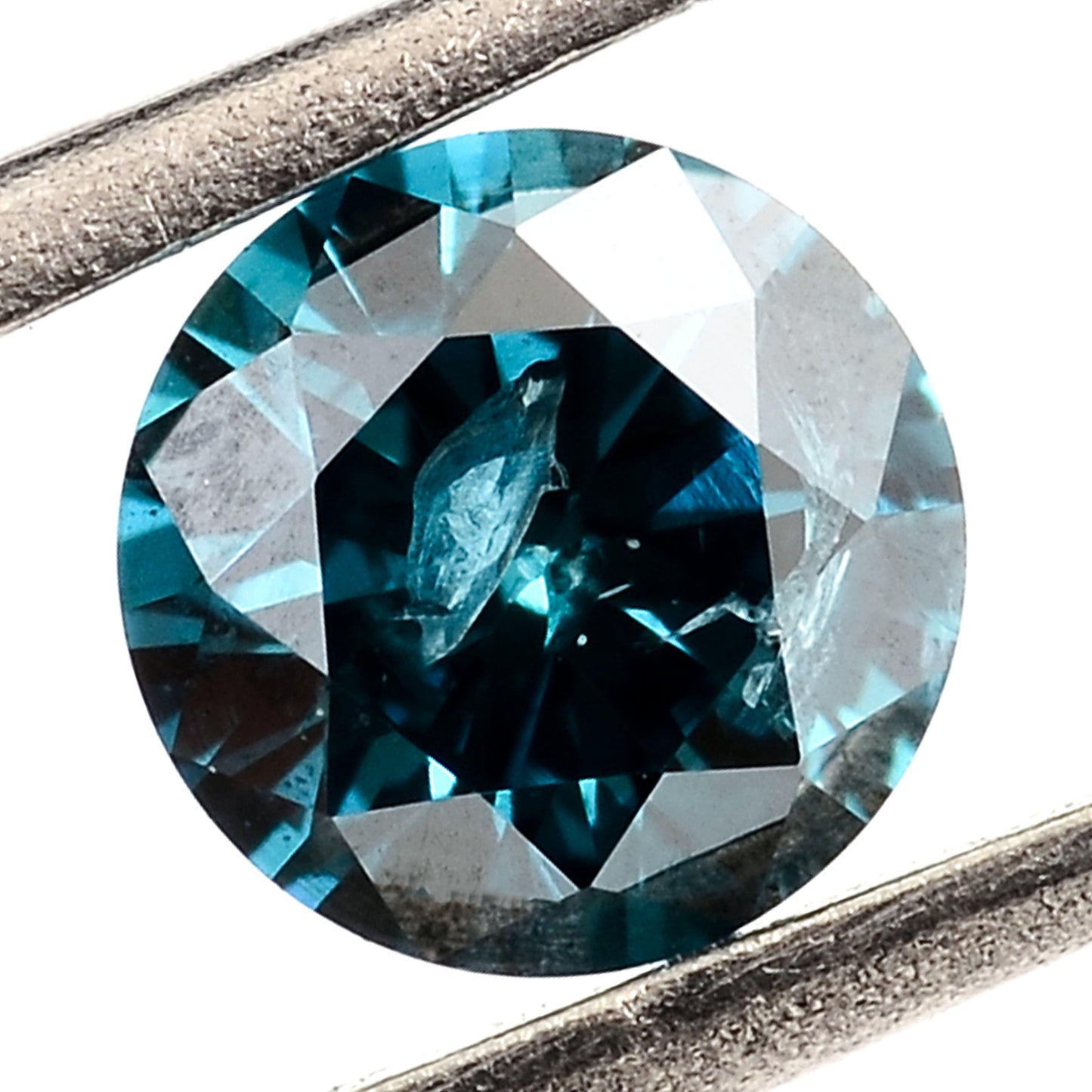 1.00 Blue Diamond Round Loose Gemstone