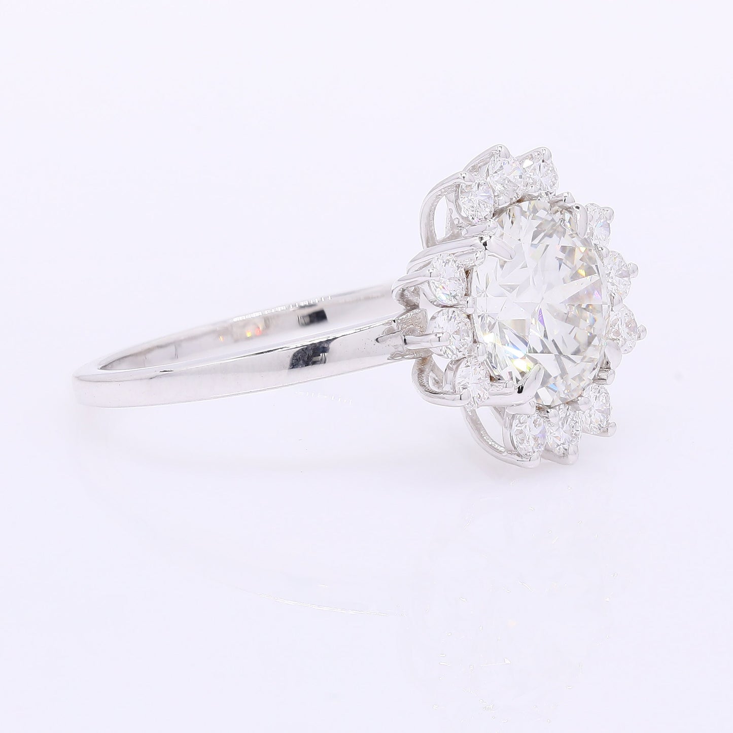 2.37 Carats Lab Grown Diamond 14K Gold Ring