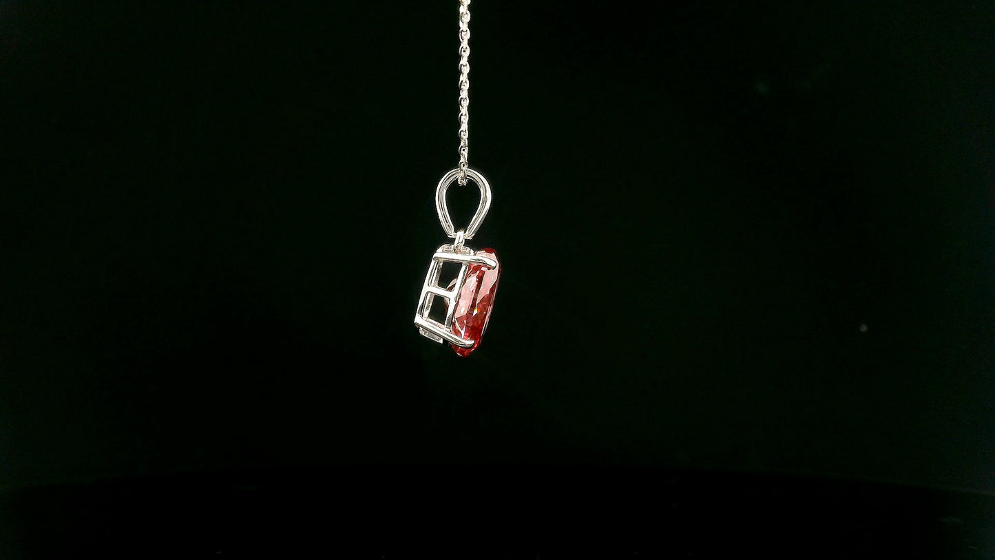 2.62 Carats Pink Lab Grown Diamond 14K Gold Pendant