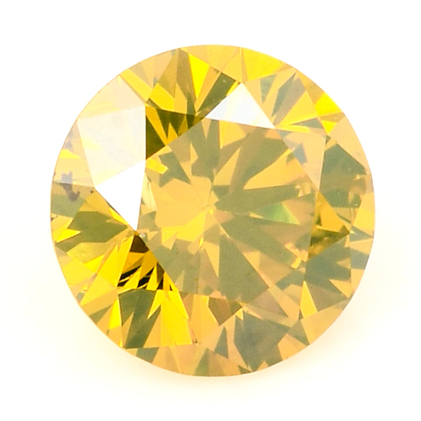 0.28 Yellow Diamond Round Loose Gemstone