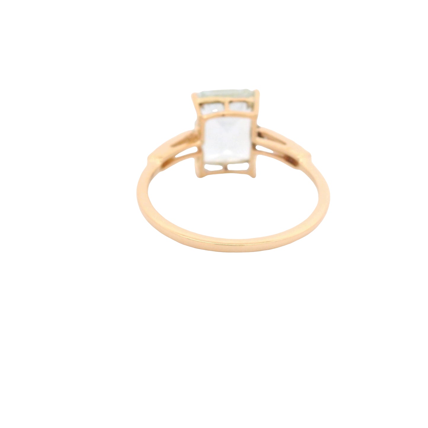 2.22 Ct Octagon Aquamarine 14K Gold Ring