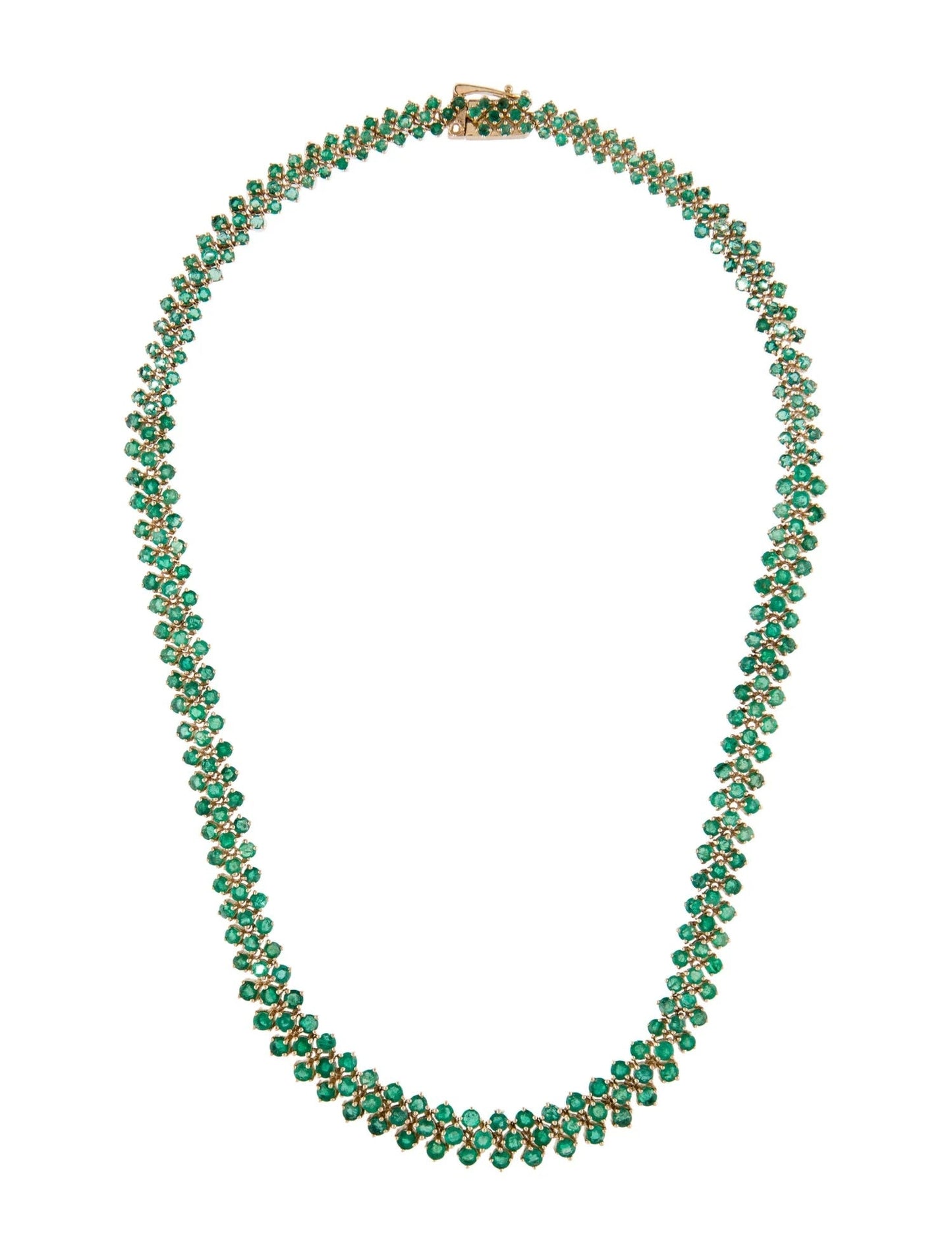 14K Emerald Graduated Collar