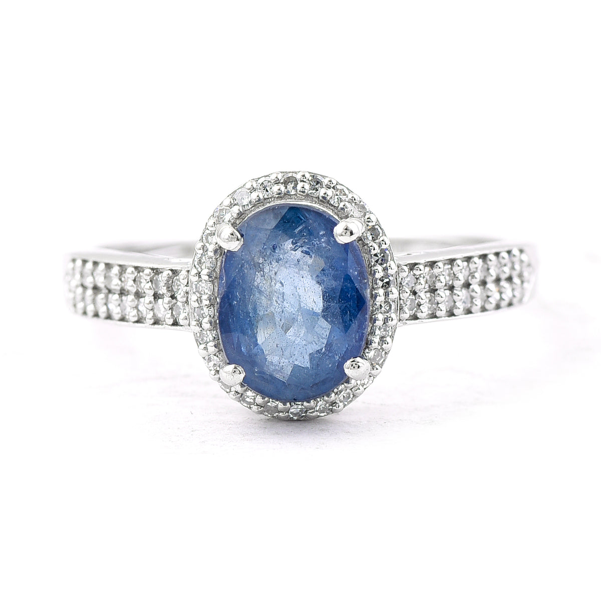 1.82 Ct Oval Mixed Cut Natural Sapphire 950 Platinum Ring
