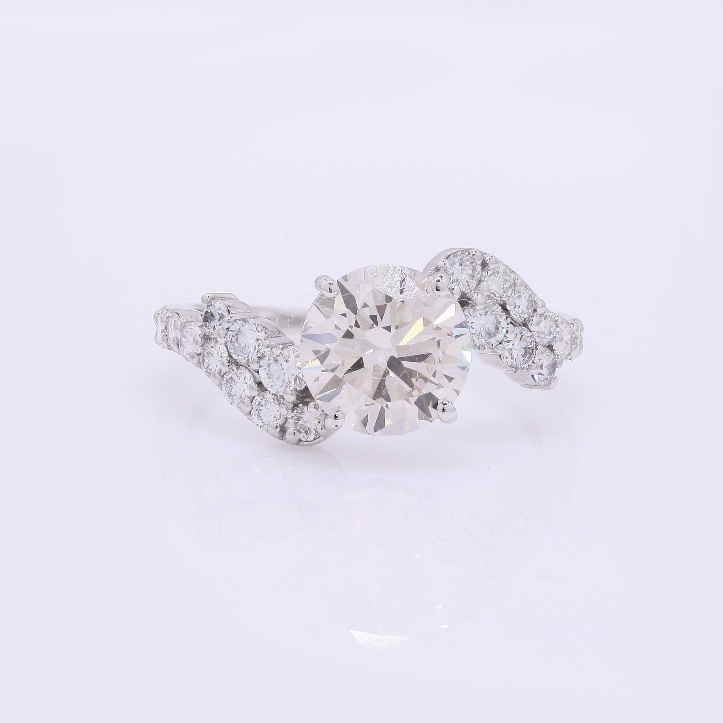 2.95 Carats Lab Grown Diamond 14K Gold Ring