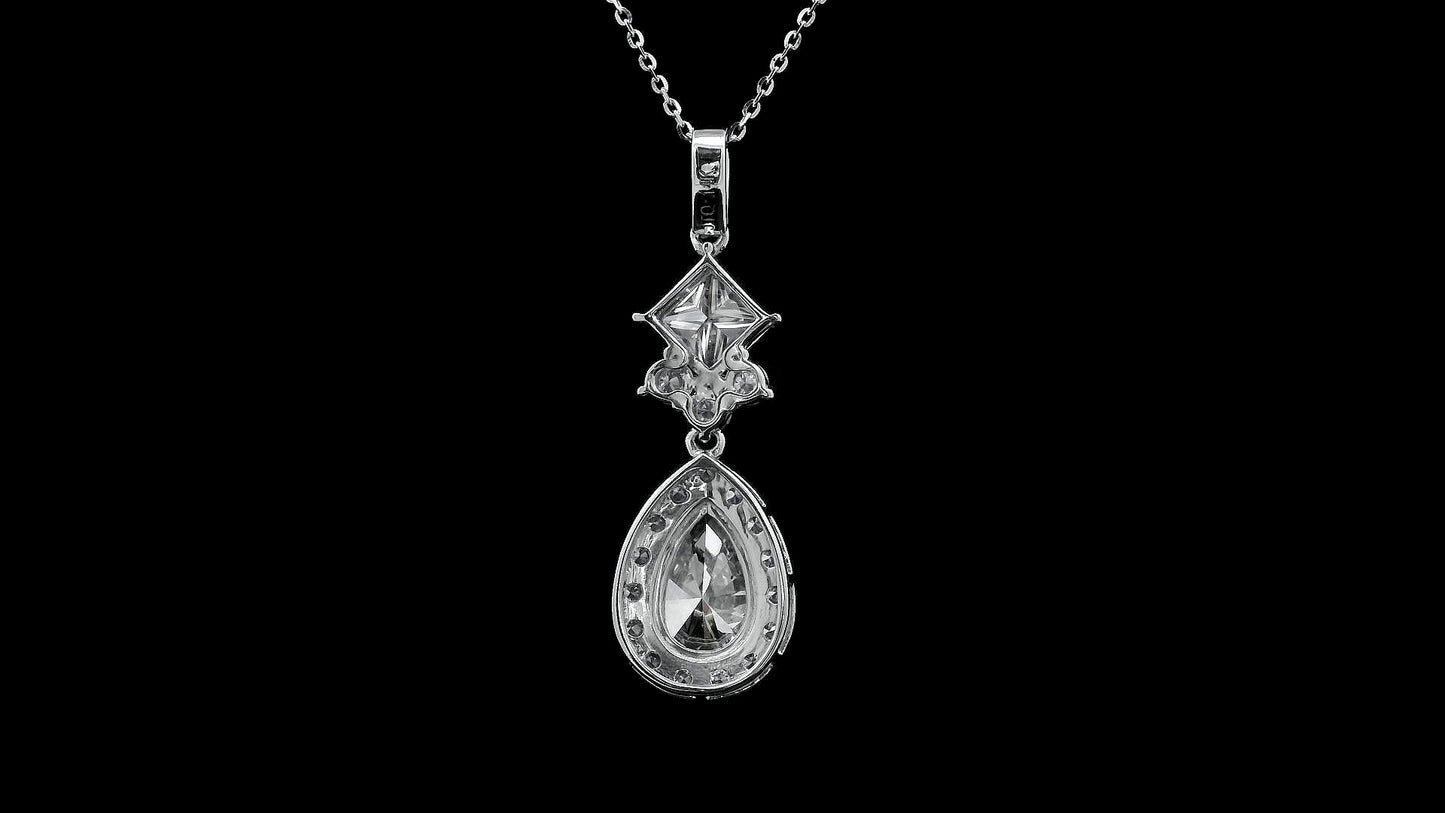 2.93 Carats Lab Grown Diamond 14K Gold Pendant