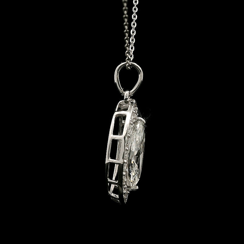 1.99 Carats Lab Grown Diamond 14K Gold Pendant