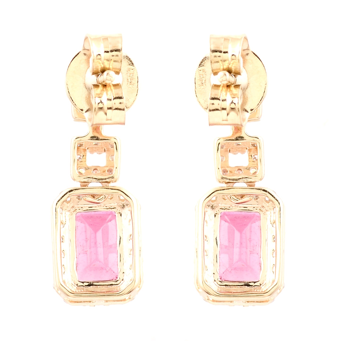 1.24 Ct Natural Tourmaline 14K Gold Earrings
