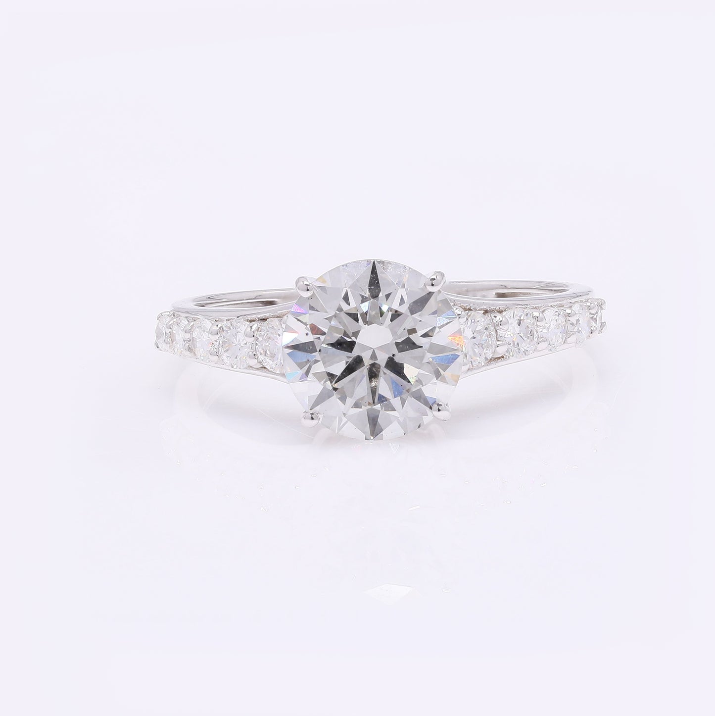 2.44 Carats Lab Grown Diamond 14K Gold Ring