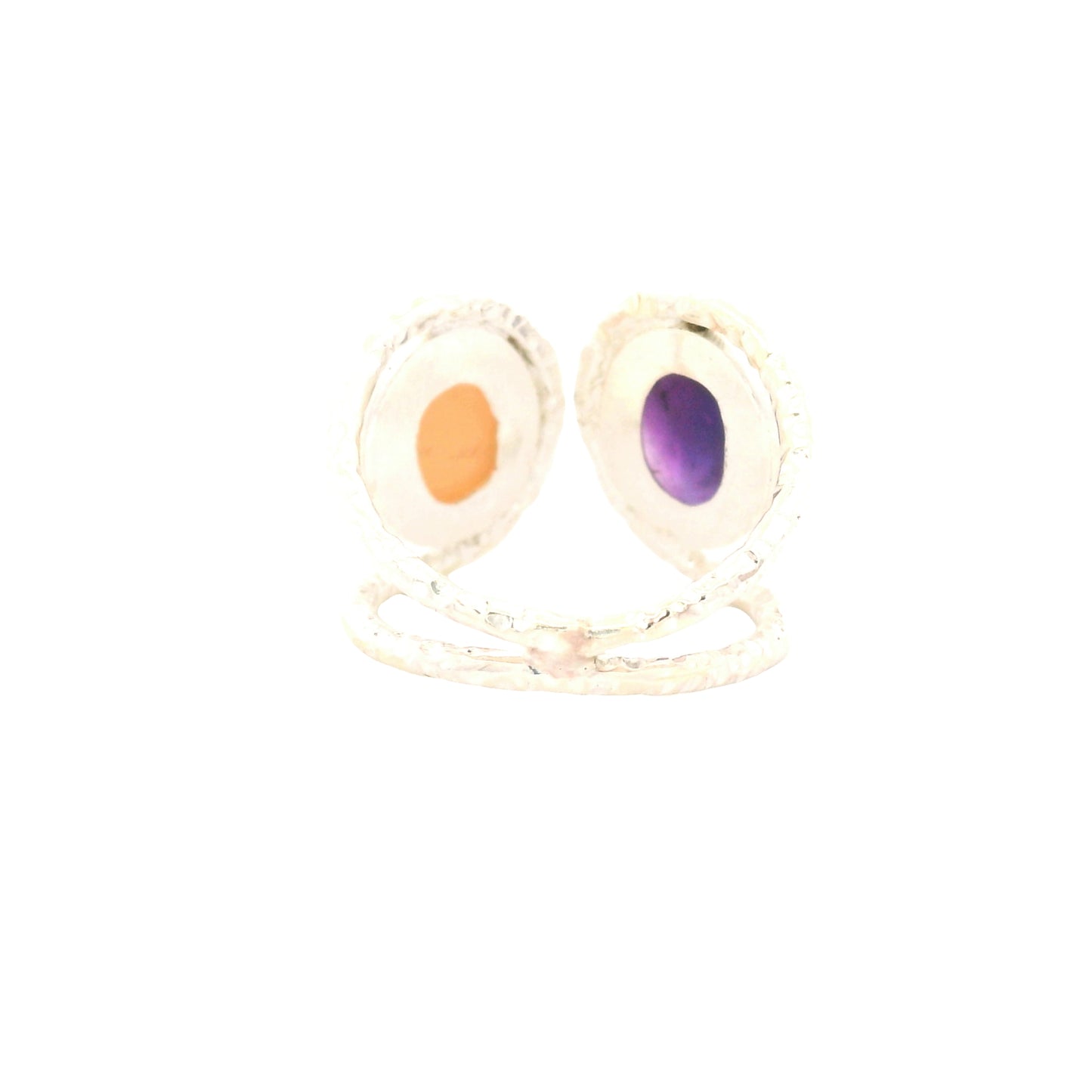 13.23 Ct Amethyst, Moonstone 925 Sterling Silver Ring