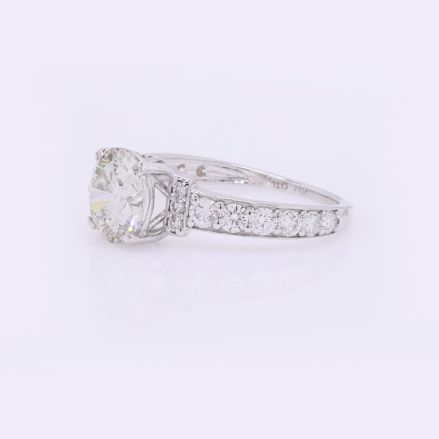 3.12 Carats Lab Grown Diamond 14K Gold Ring
