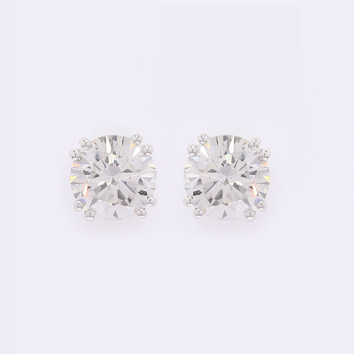 2.17 Carats Lab Grown Diamond 14K Gold Earrings