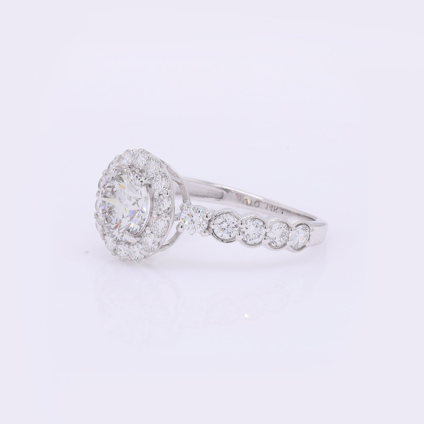 1.90 Carats Lab Grown Diamond 14K Gold Ring