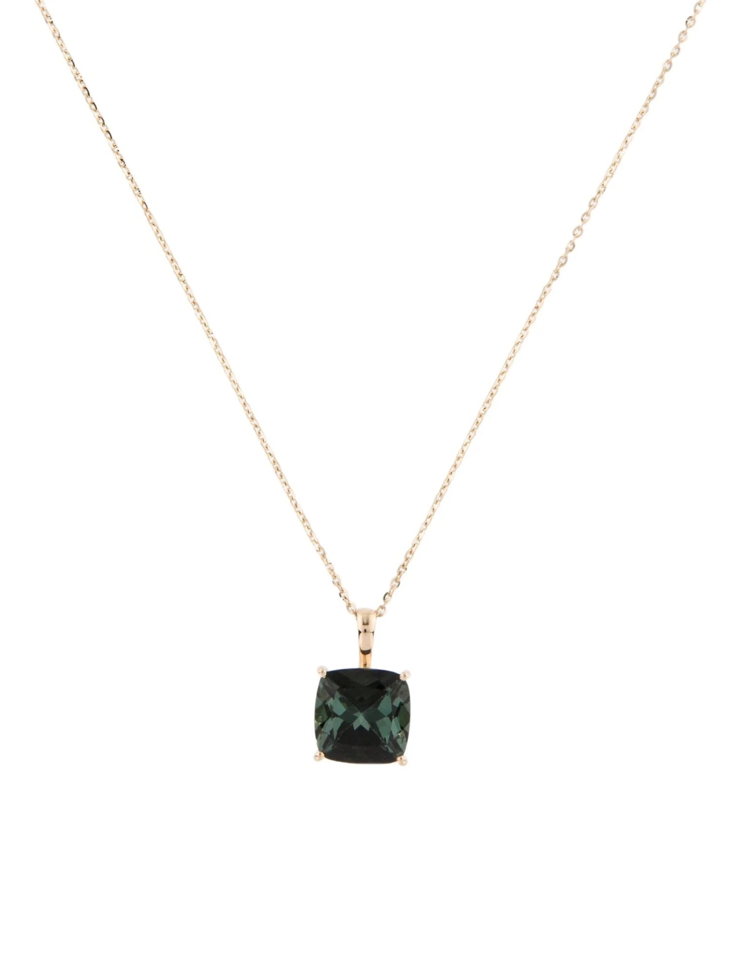14K Tourmaline Pendant Necklace