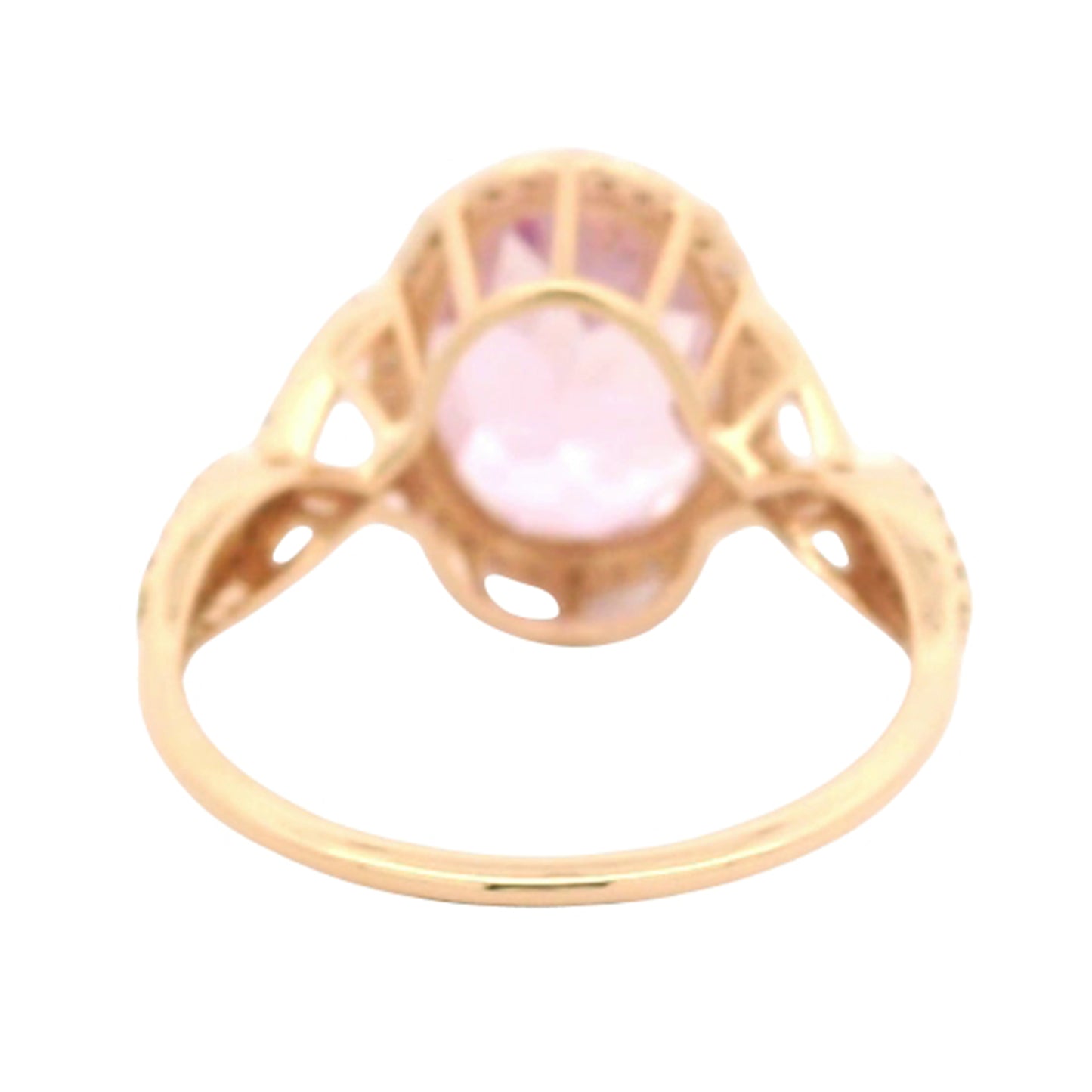 5.36 Ct Oval Kunzite 14K Gold Ring